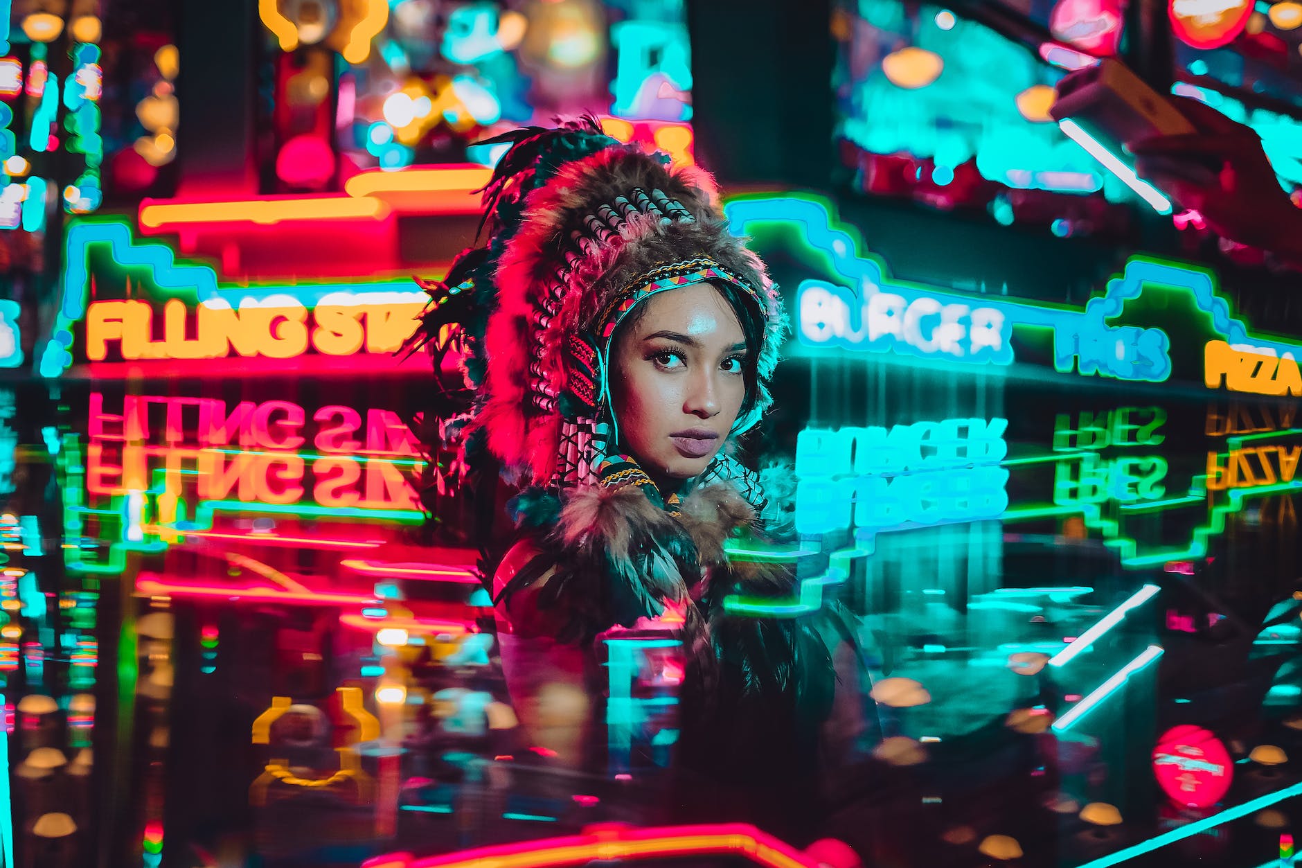 photo of woman wearing traditional headwear